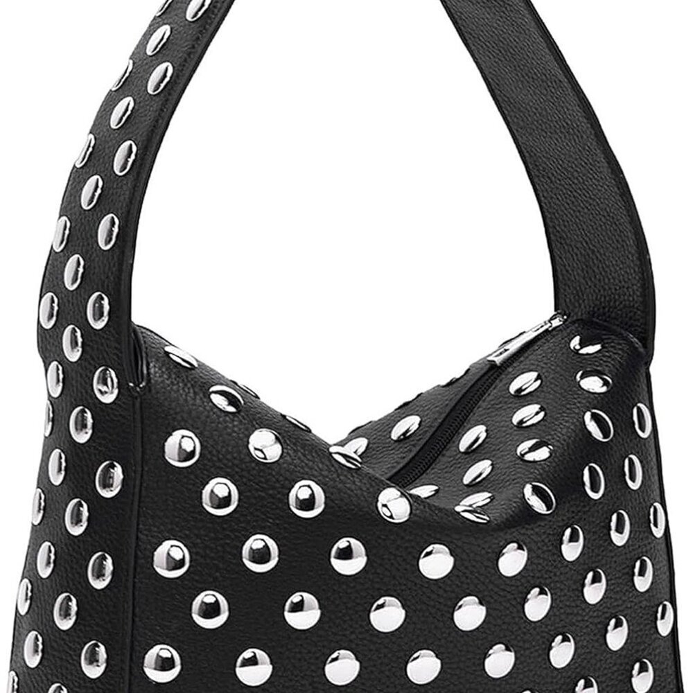 Shoulder Bag Vegan Leather Handbag for Women Y2K Punk Streetwear Purse